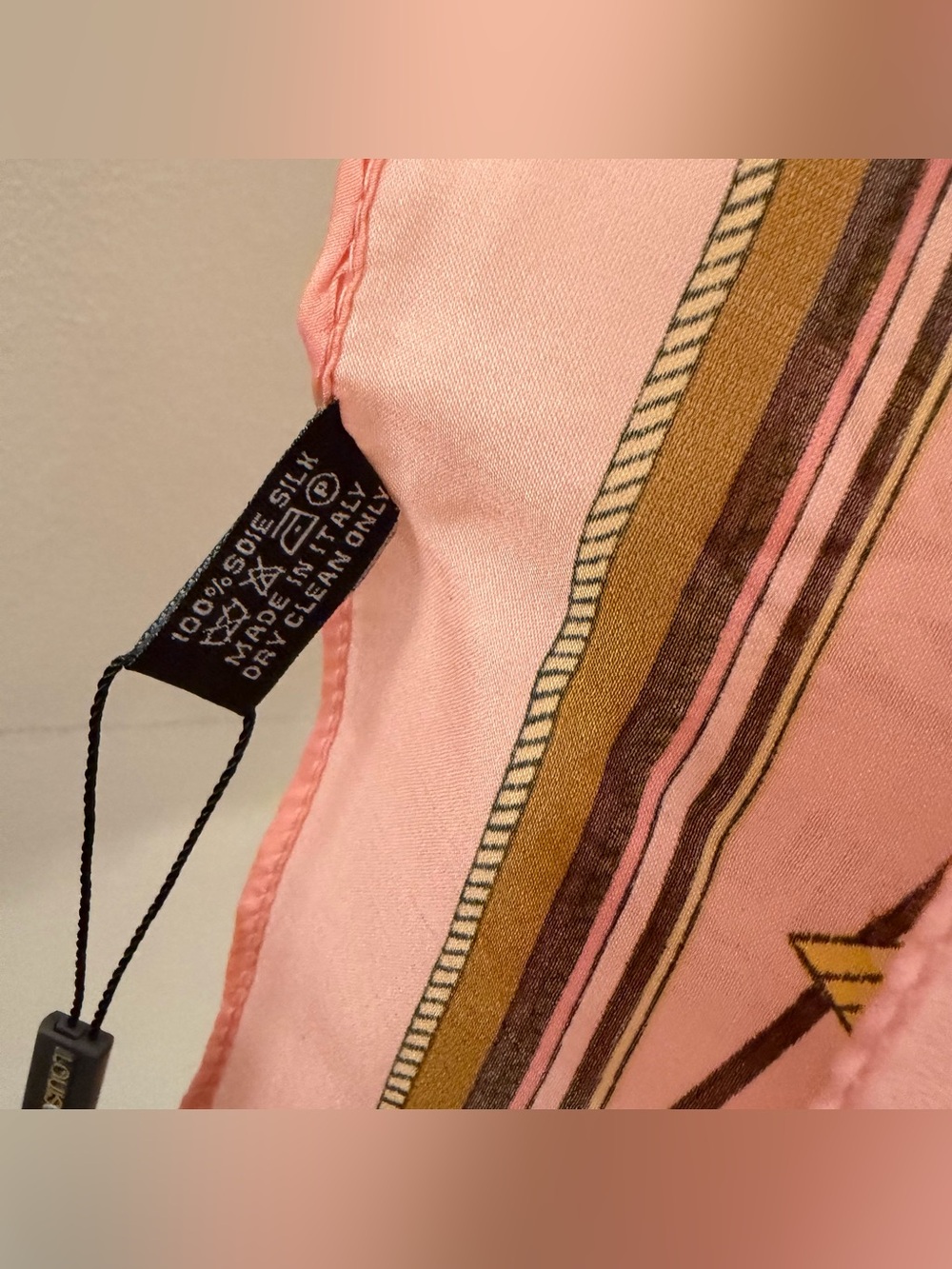 Gorgeous Pink & Brown Silk Scarf - NWT - Picture 5 of 12